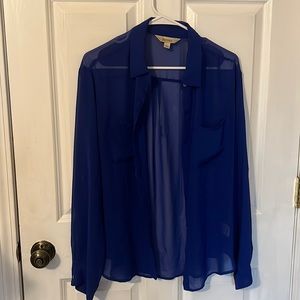 Sheer blue blouse